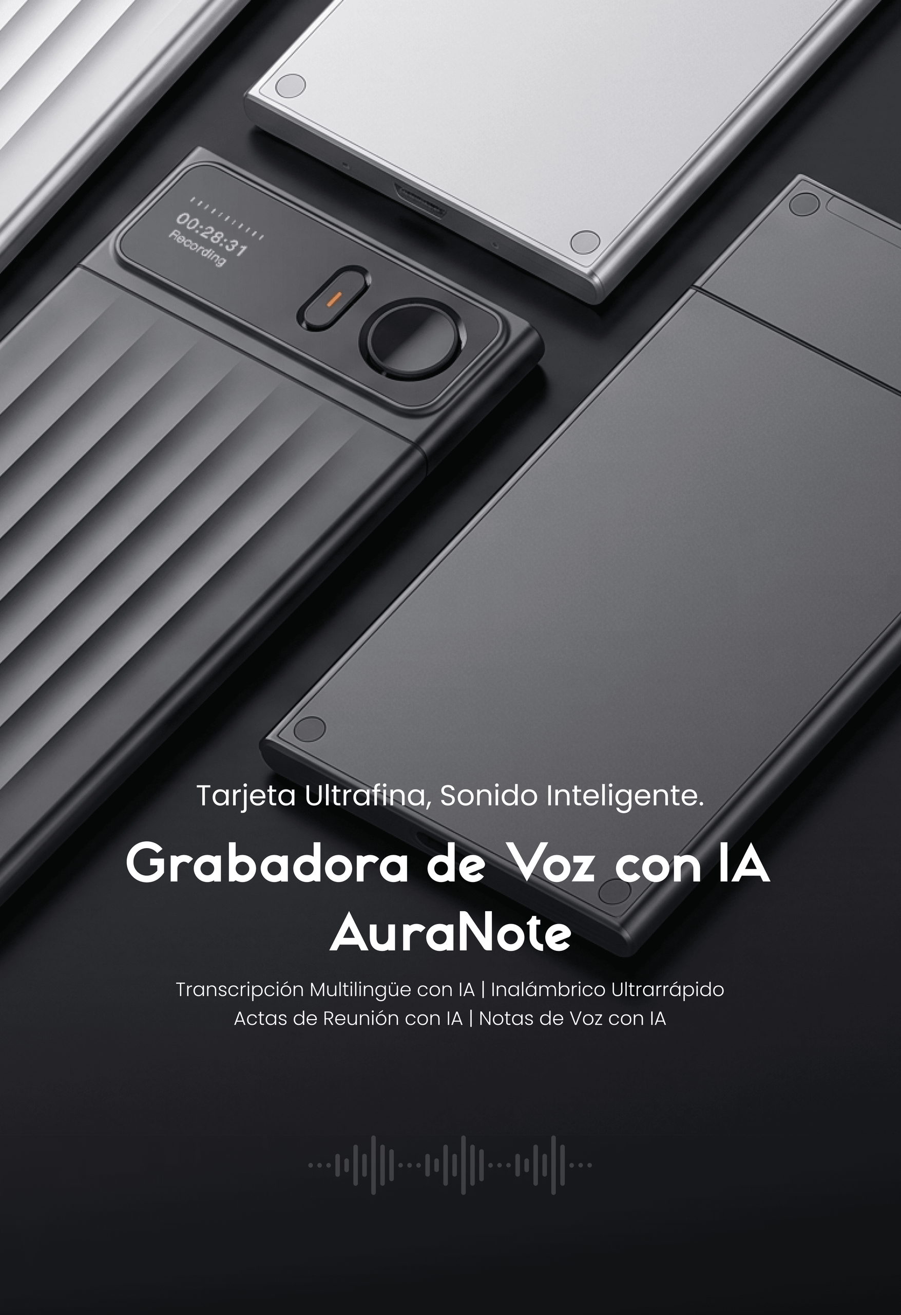 grabadora de voz inteligencia artificial auranote smawatch movil scaled