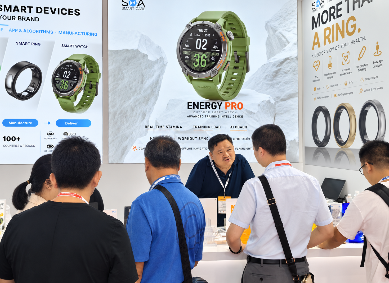 Our R&D and international sales team welcoming global distributors at Booth 5A19